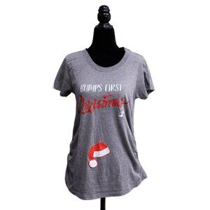 Crazy Dog T-Shirts Santa Maternity Shirt, Size Small